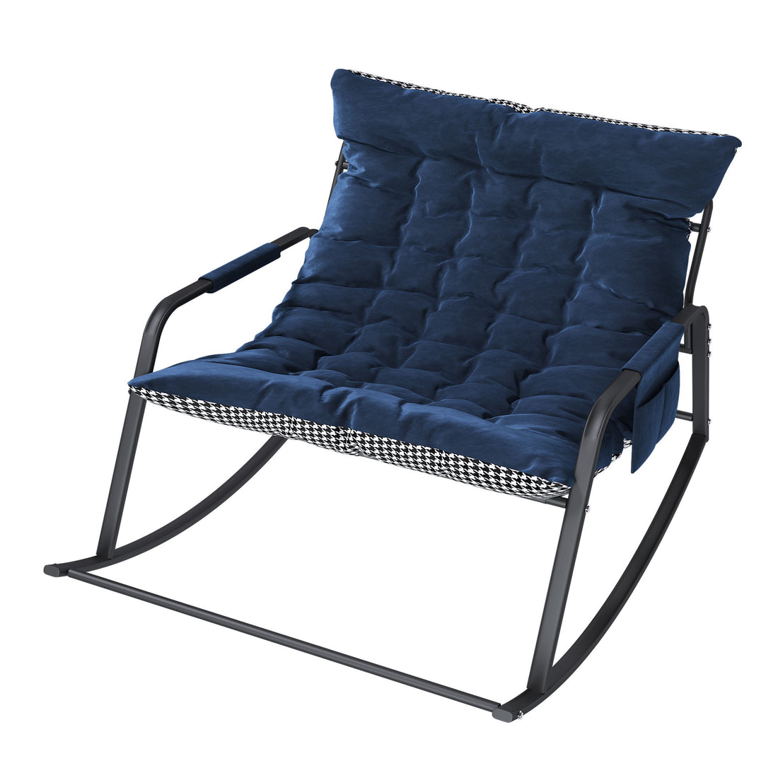 Rocking Chair With Storage, Cushions &amp; Armrests