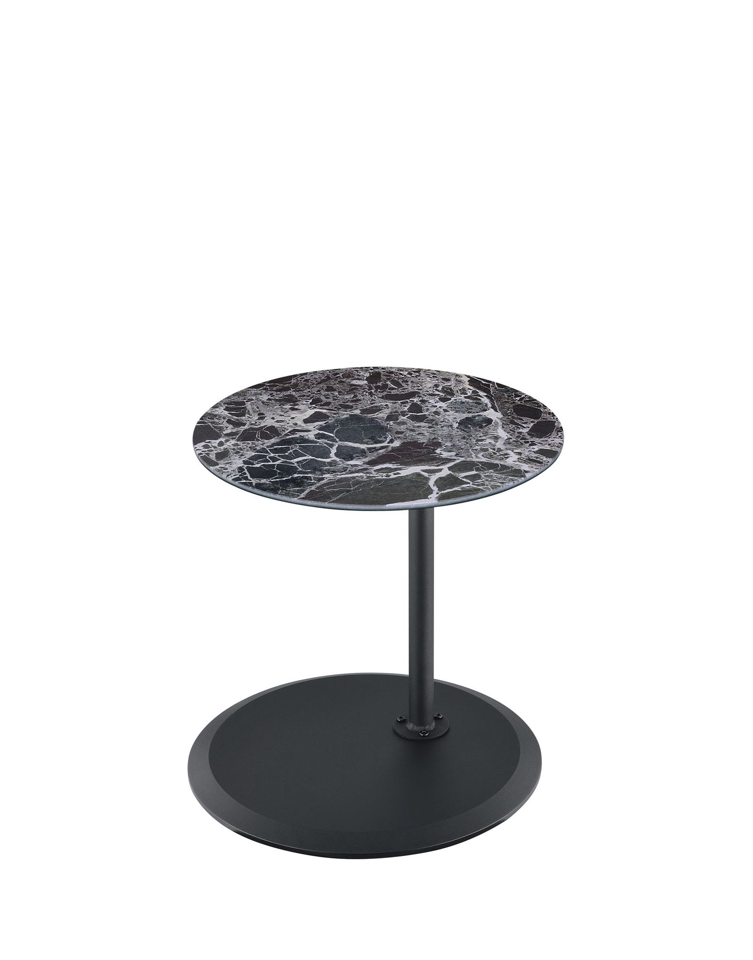 Orbit - 15.5&quot; End Table With Height Adjustable Marble Textured Top