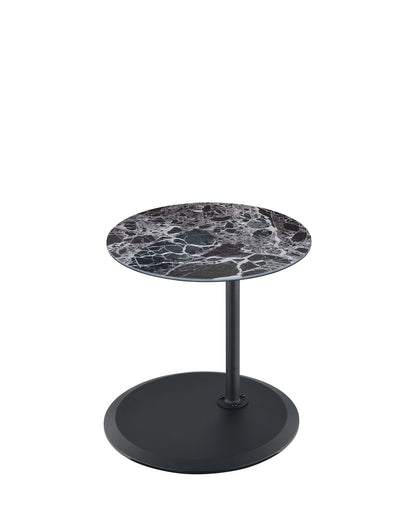 Orbit - 15.5&quot; End Table With Height Adjustable Marble Textured Top
