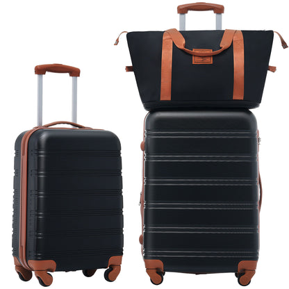 Hardshell Luggage Sets 2 Pieces + Bag Spinner Suitcase With Tsa Lock Lightweight 20&quot; / 24&quot;
