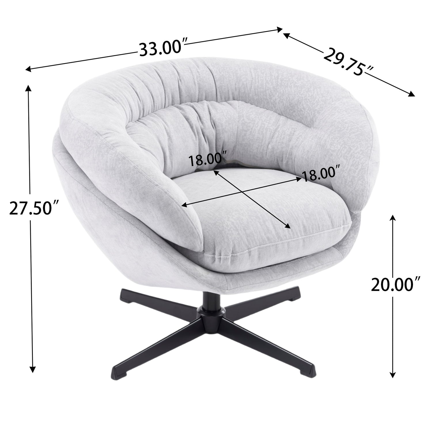 Modern Chenille Office Chair With 360 Degree Swivel