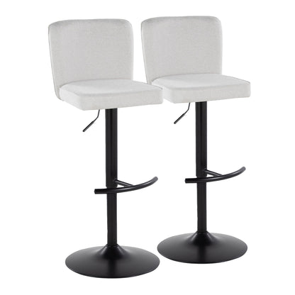 Henry - Contemporary Adjustable Barstool &amp; Swivel With Rounded T Footrest (Set of 2)