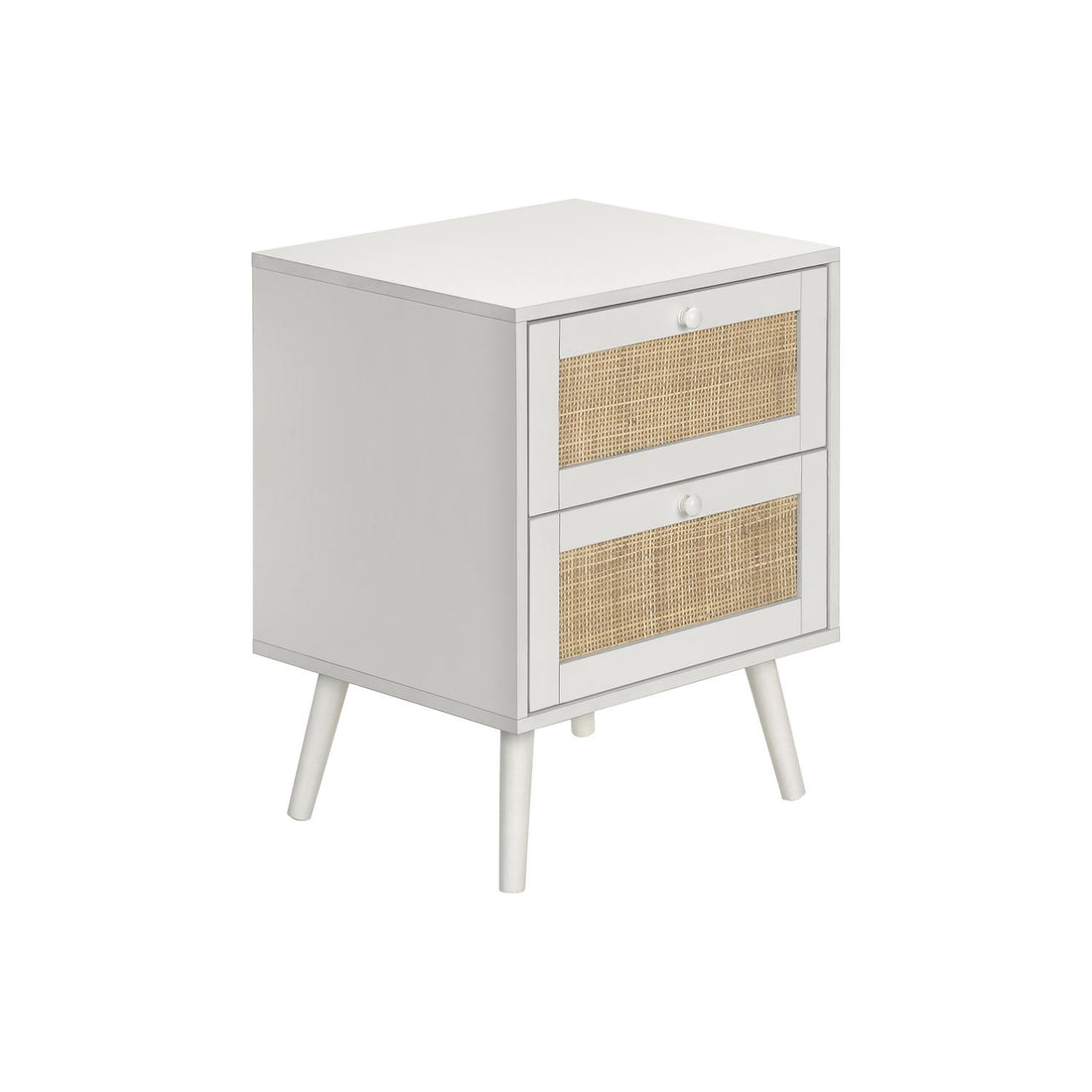 Accent Table &amp; Storage Drawers - White
