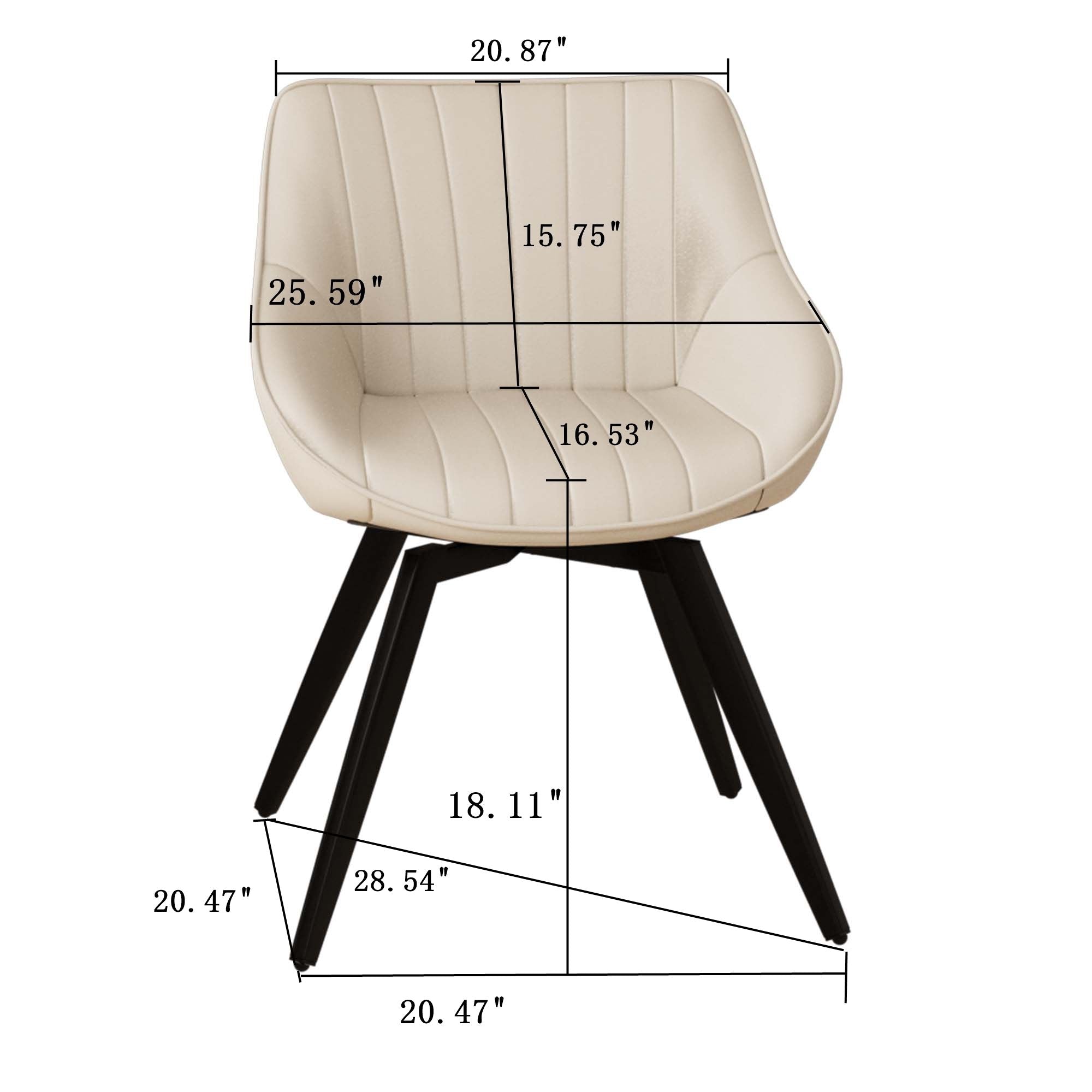 Modern Medieval Kitchen Dining Chair With 360 ° Rotation