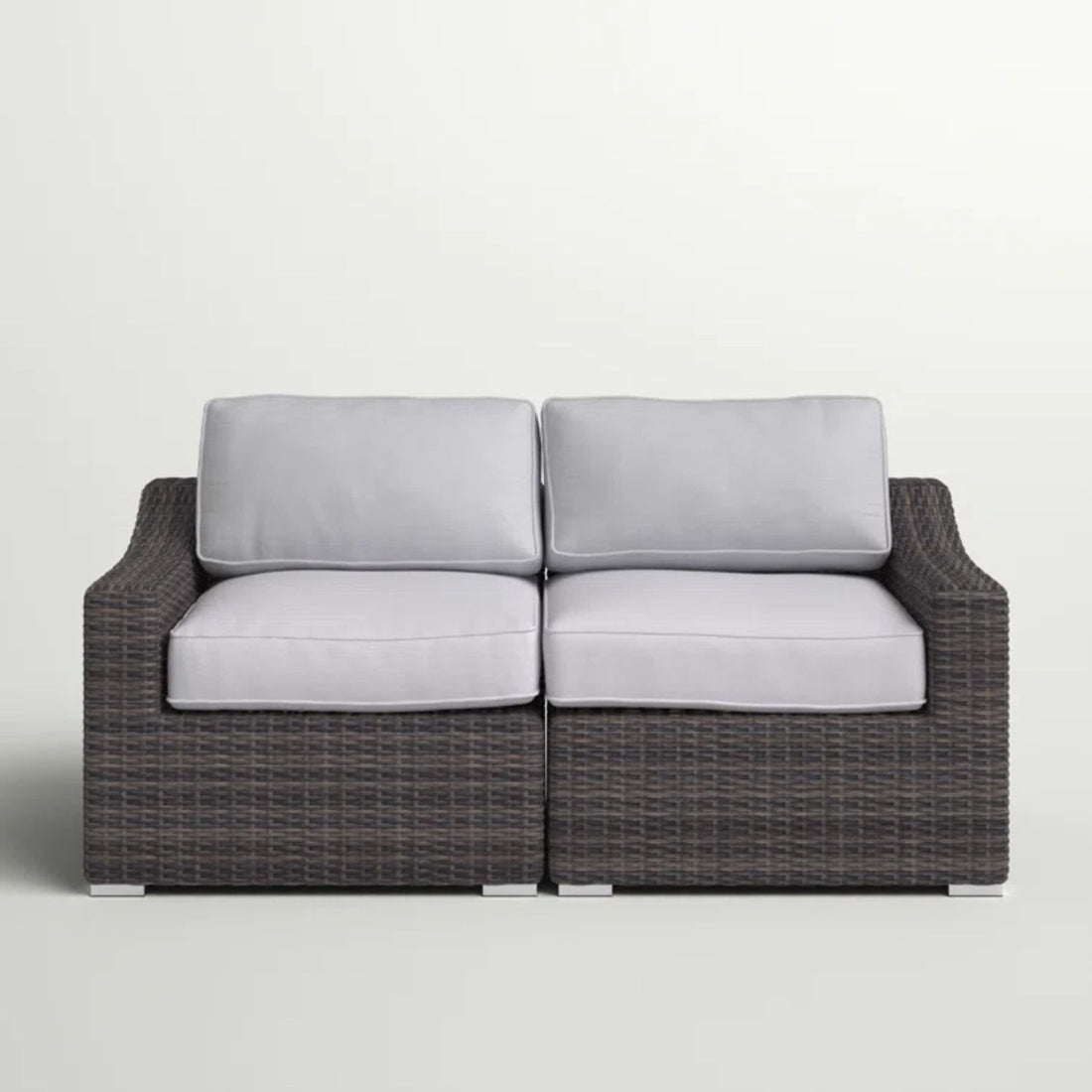 Chic Wide Outdoor Loveseat With Cushions