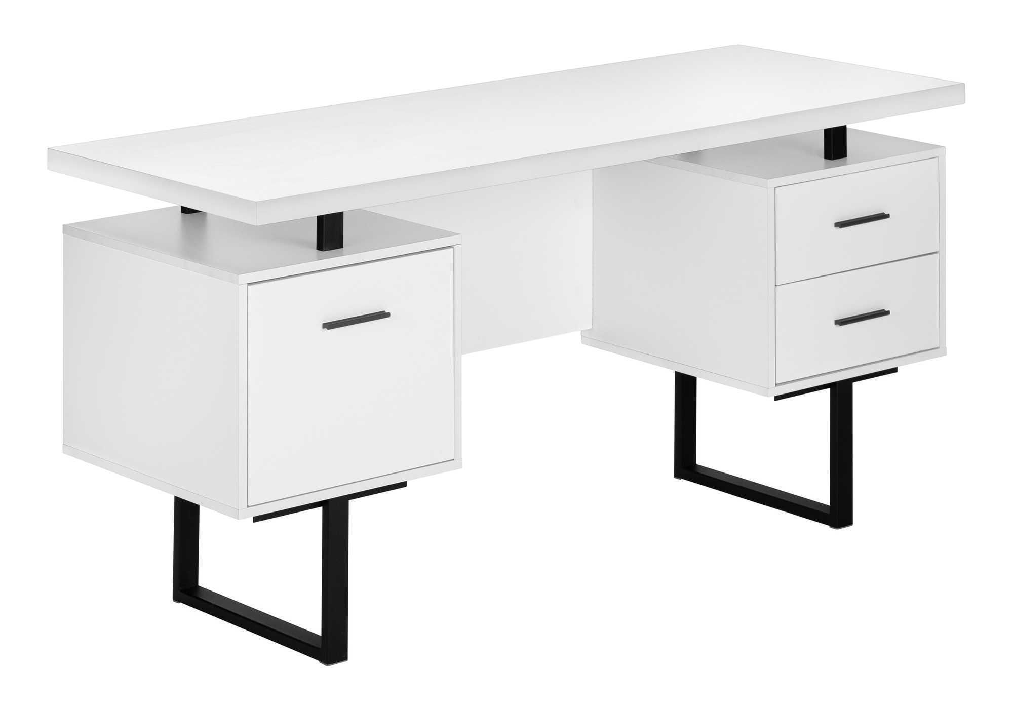 Computer Desk For Home Office, Laptop, Left, Right Set - Up, Storage Drawers, Contemporary &amp; Modern