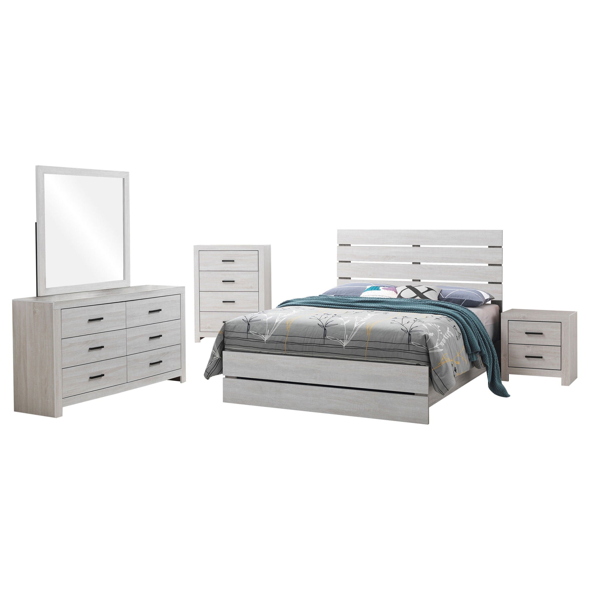 Geary - Slatted Headboard Panel Bedroom Set