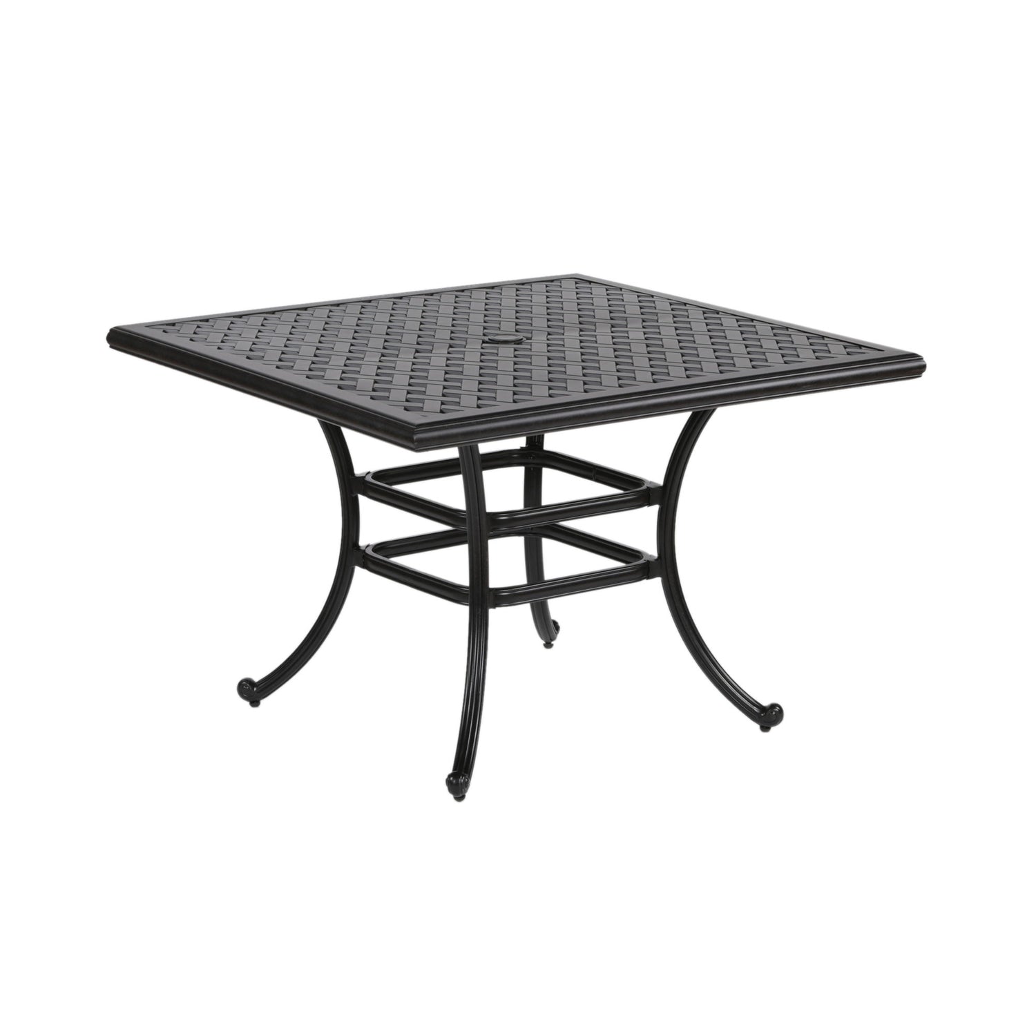 Square 4 Person 43.19&quot; Long Aluminum Dining Set