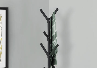 Coat Rack, Hall Tree, Free Standing, 8 Hooks, Entryway, Contemporary &amp; Modern