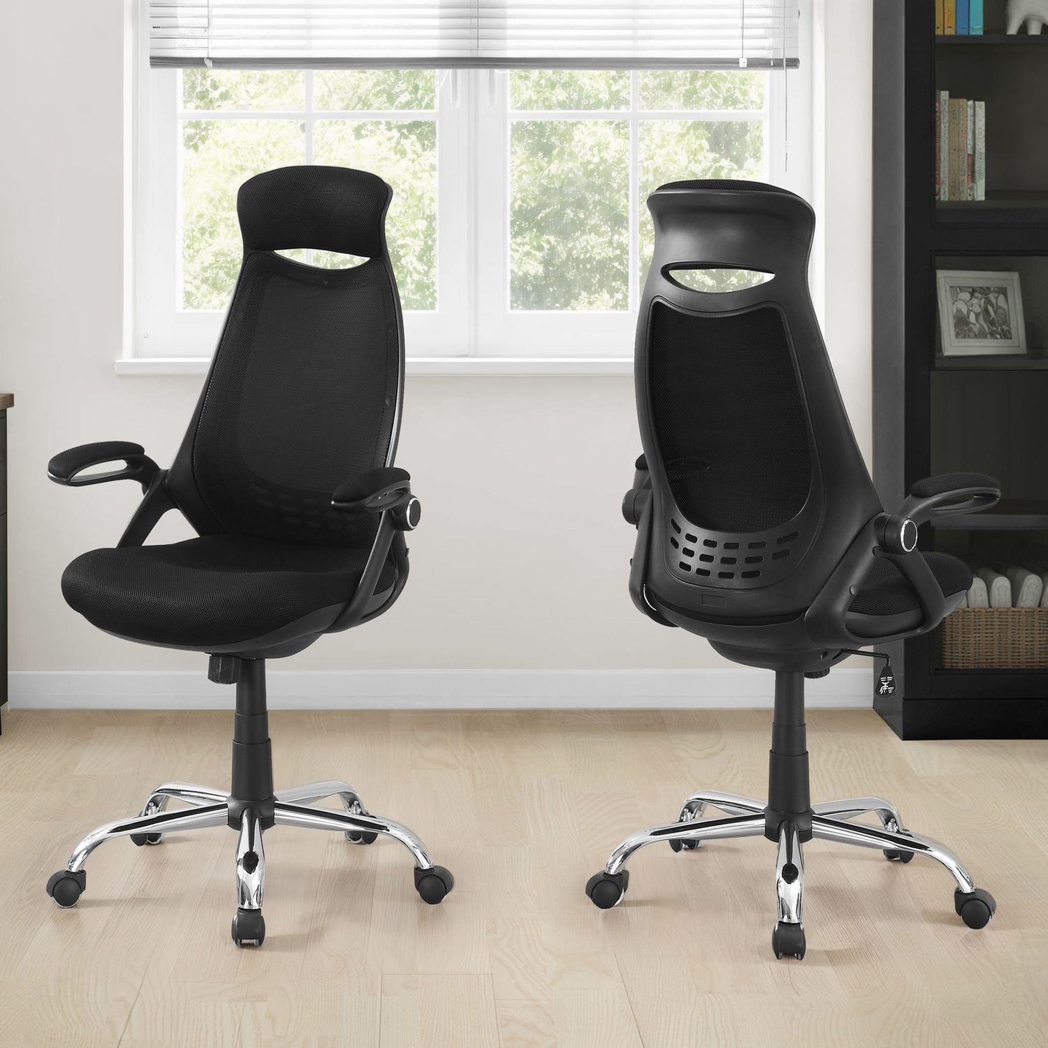 Office Chair, Adjustable Height, Swivel, Ergonomic, Armrests, Contemporary &amp; Modern