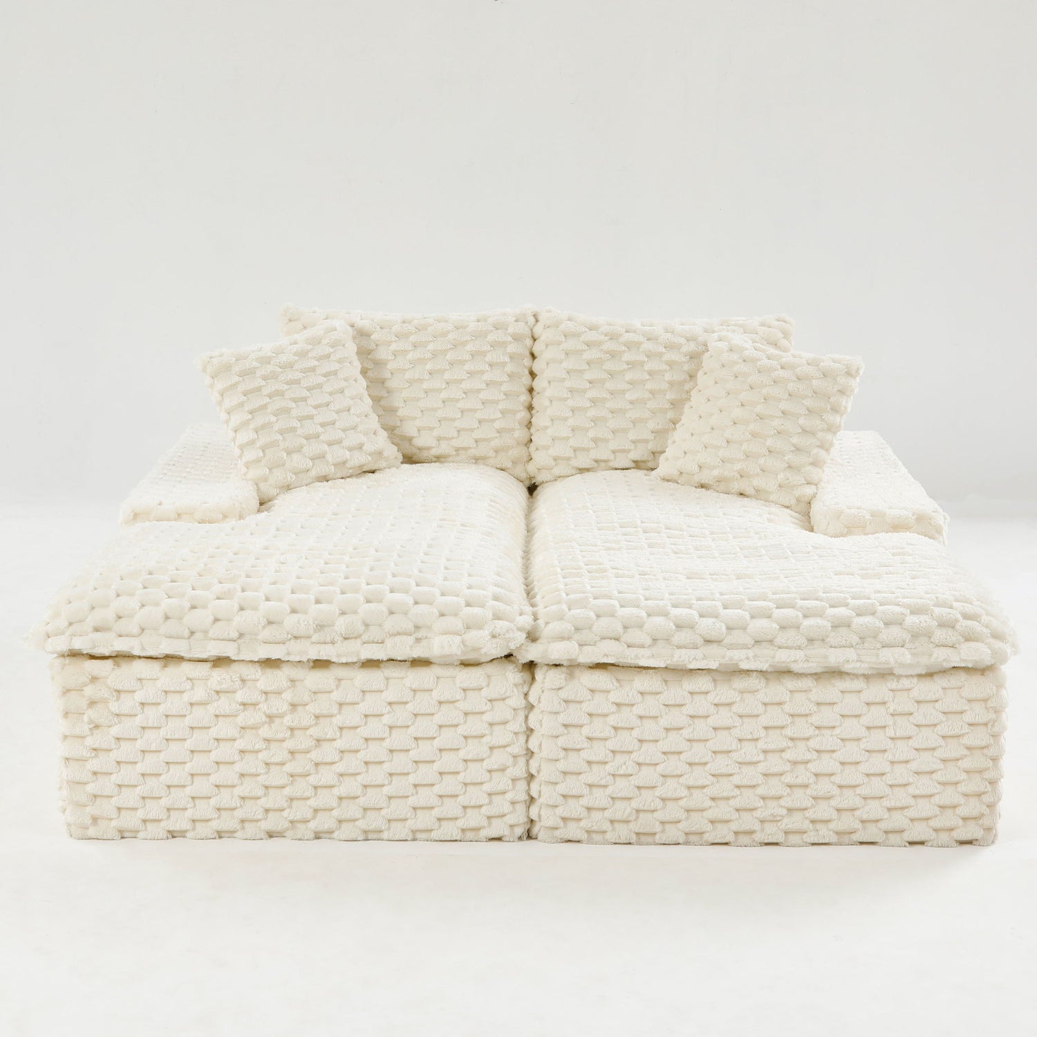 Double Chaise Lounge With Full Compressed Sponge