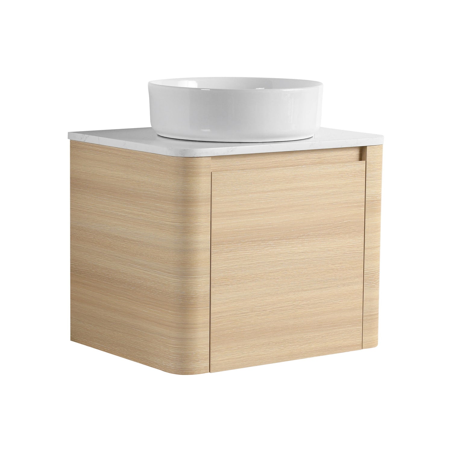 Mounted Bathroom Vanity With Art Sink &amp; 2 Soft Close Doors