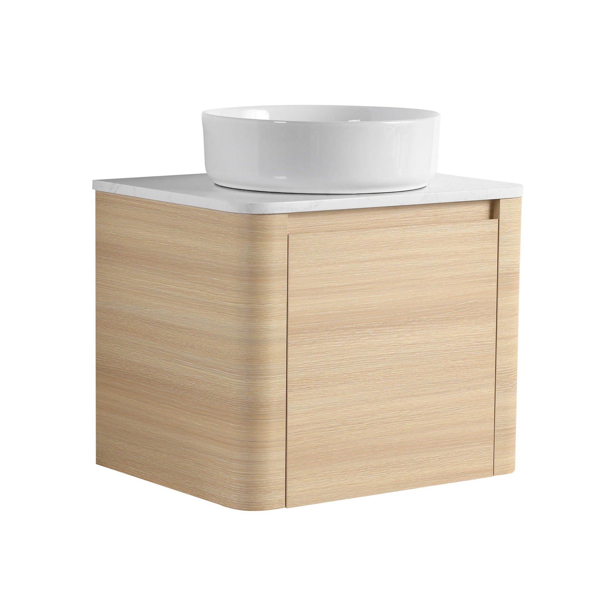 Mounted Bathroom Vanity With Art Sink &amp; 2 Soft Close Doors