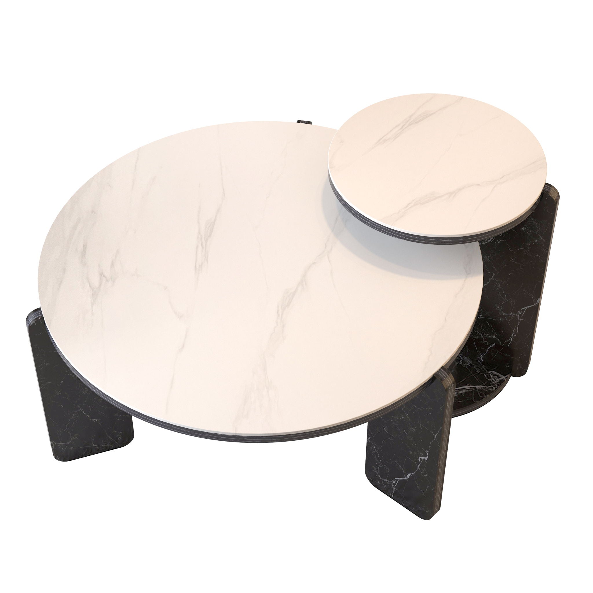 Round Coffee &amp; End Table Set