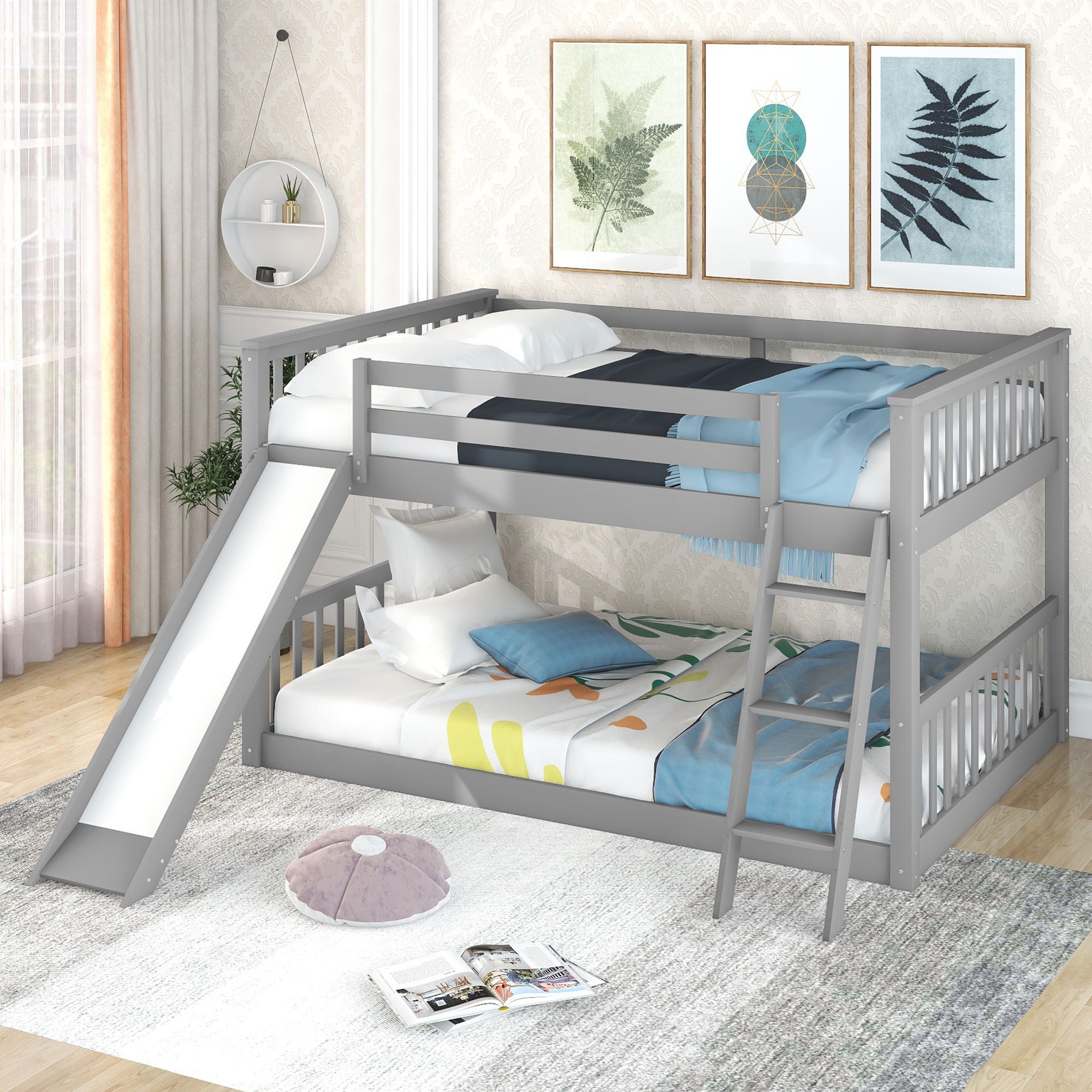 Bunk Bed &amp; Convertible Slide And Ladder