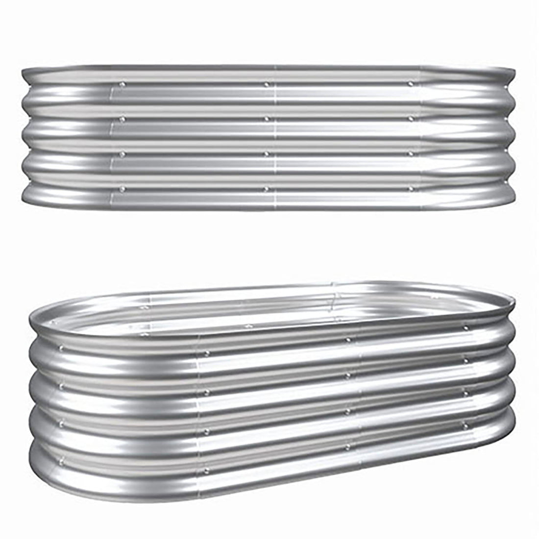 Heavy Duty Galvanized Raised Garden Bed Kit For Vegetables, Flowers &amp; Herbs
