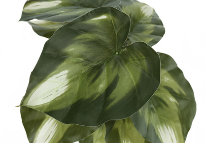 13&quot; Tall, Artificial Plant, Monstera Calthea, Indoor, Faux, Fake, Table, Greenery, Potted, Decorative (Set of 2) - Green / Black