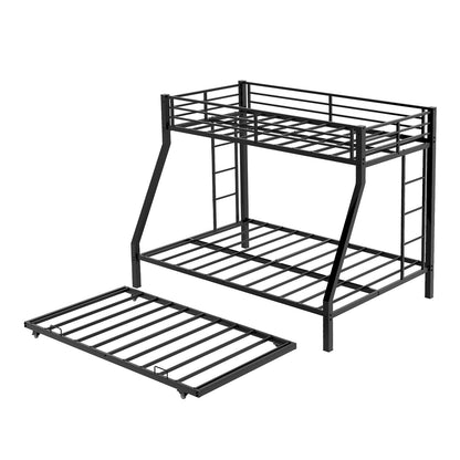 Bunk Bed For Kids, Convertible Frame With Ladders &amp; Guardrail