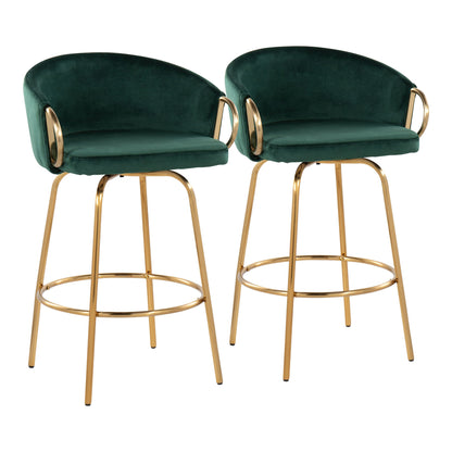 Claire - Contemporary &amp; Glam Counter Stool (Set of 2)