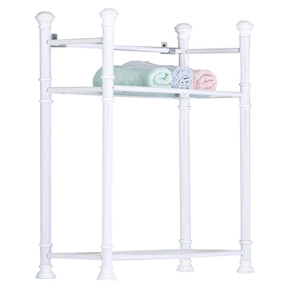 Bathroom Accent, Shelves, Storage, Tempered Glass, Contemporary &amp; Modern - White
