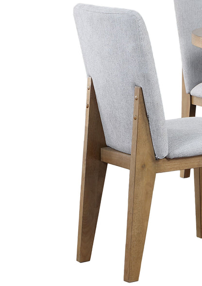 Delphine - Linen Fabric 19&quot; Dining Chair (Set of 2) - Gray