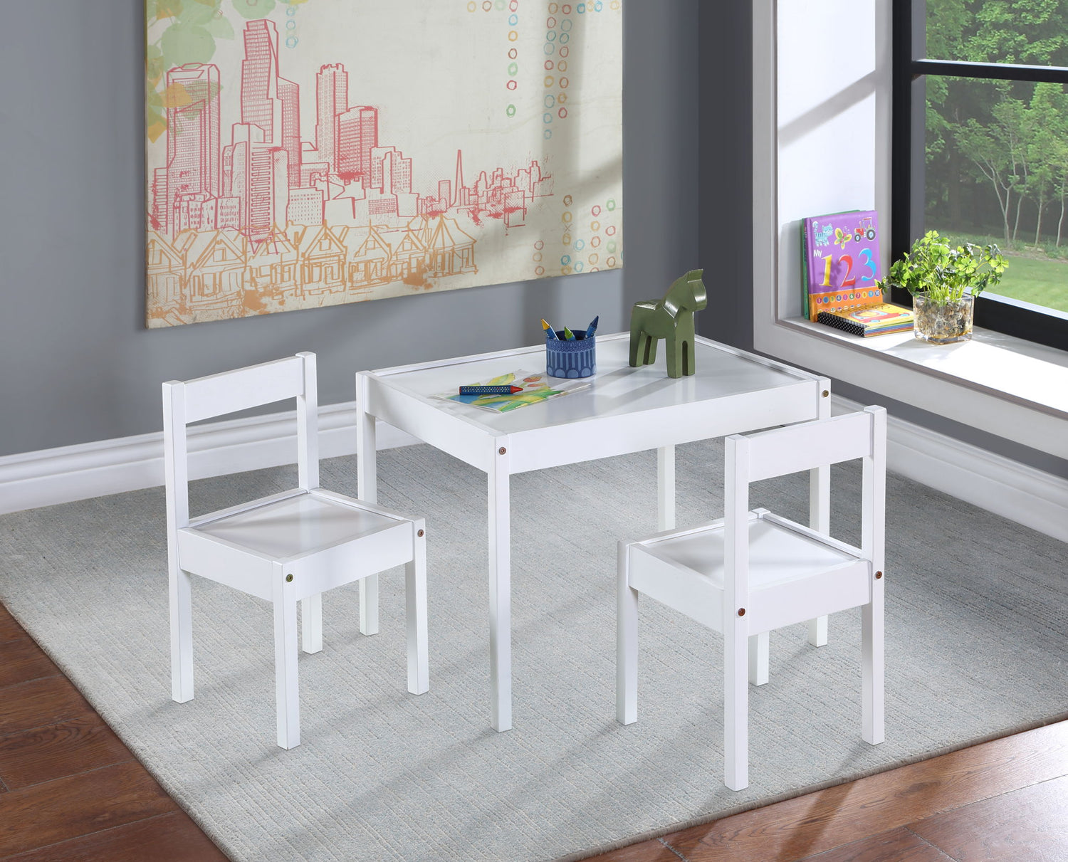 Della - 3 Piece Kids Table &amp; 2 Chair Set