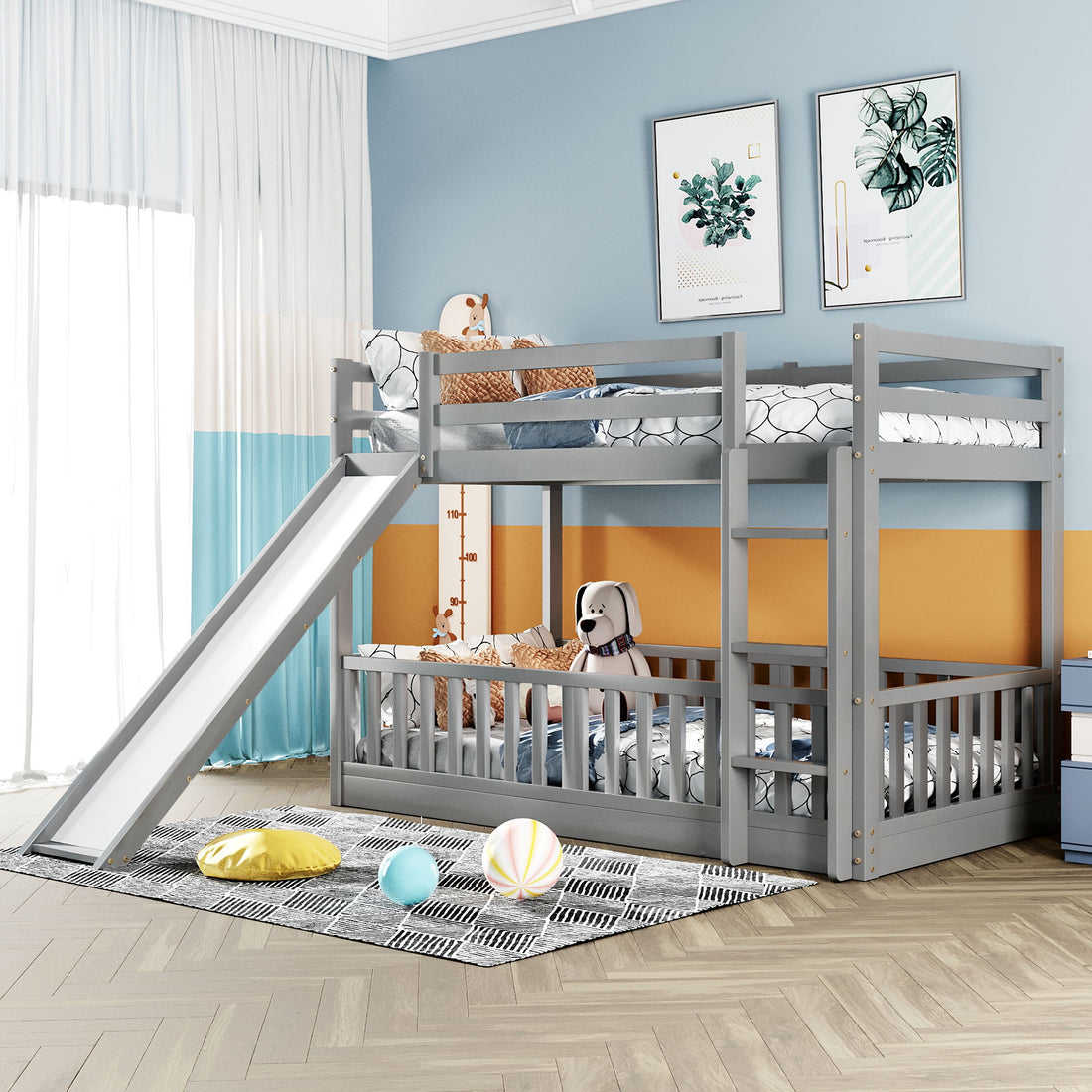 Functional Bunk Bed &amp; Convertible Ladder And Slide