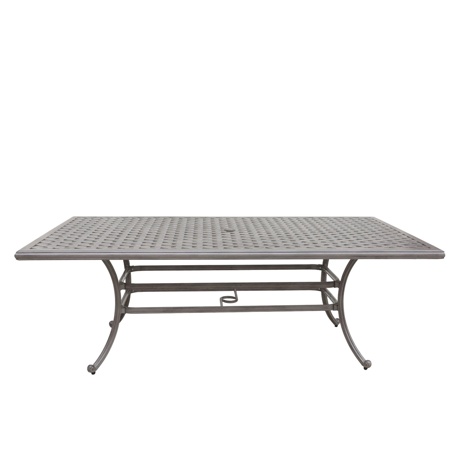 46X86&quot; Cast Aluminum Rectangle Table - Gray