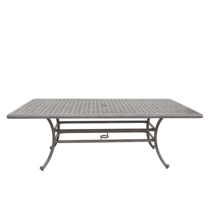 46X86&quot; Cast Aluminum Rectangle Table - Gray