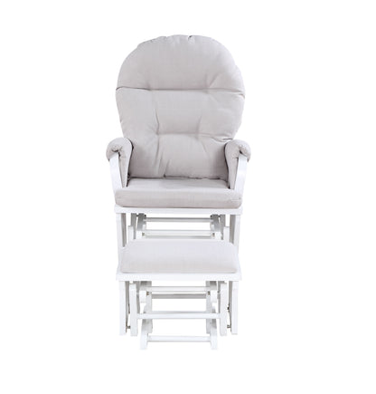 Madison - Glider &amp; Ottoman - White Base