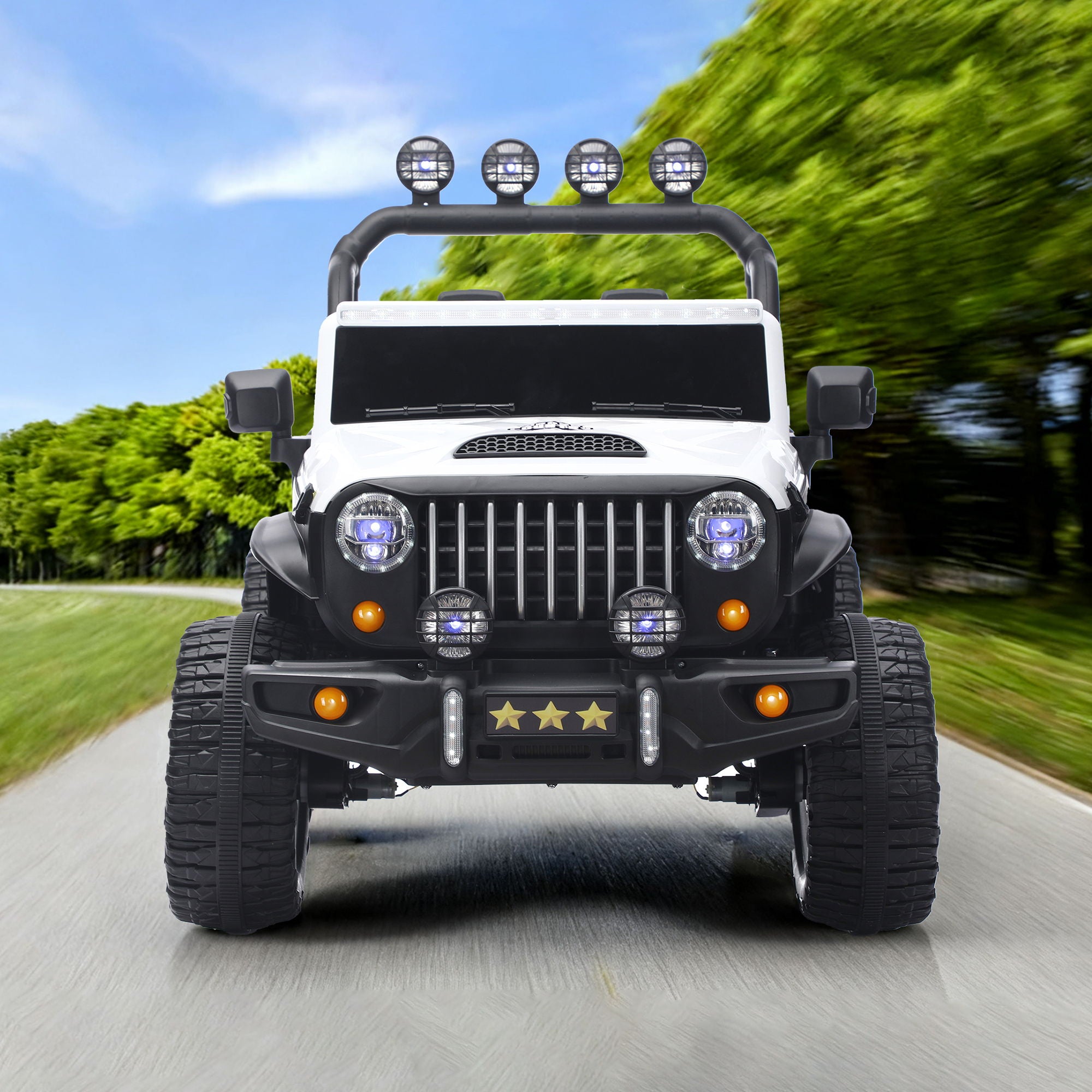 Electric Car With Remote Control, Colorful LED Lights, USB &amp; MP3