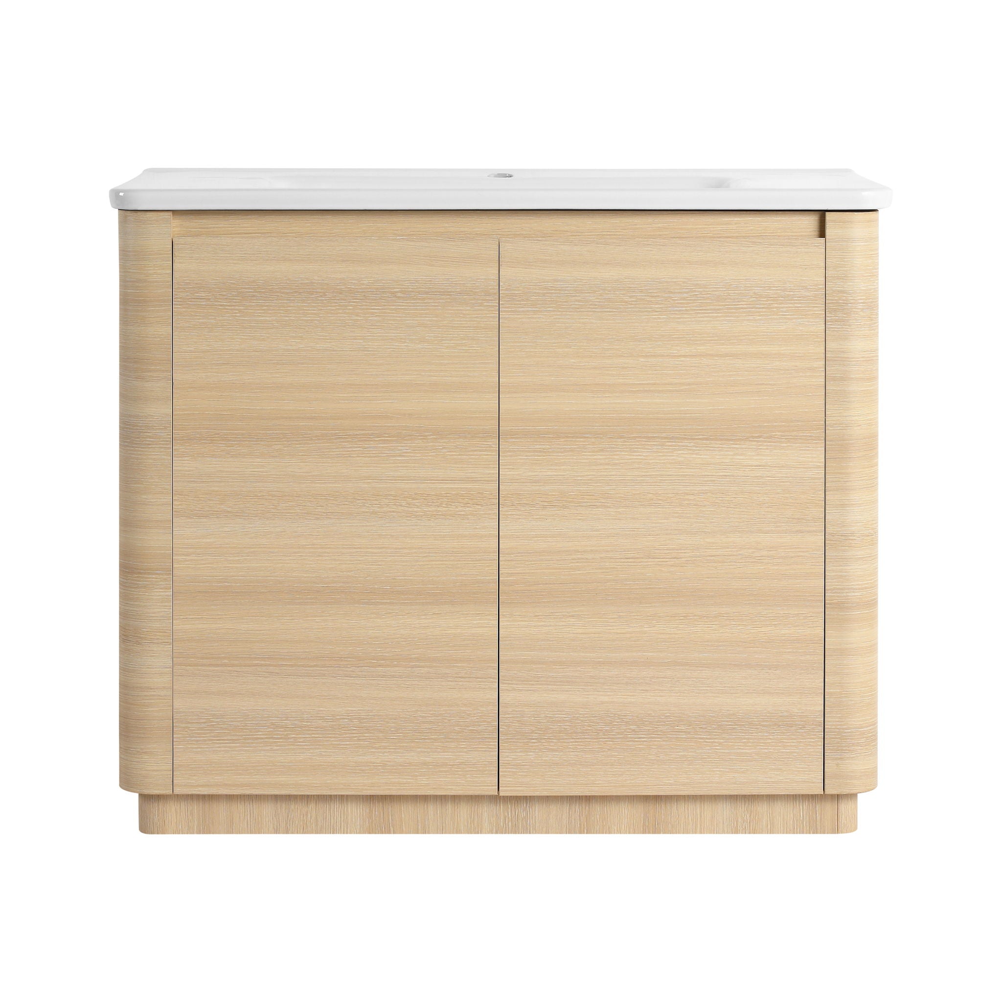 Freestanding Bathroom Vanity With Sink &amp; 2 Soft Close Doors
