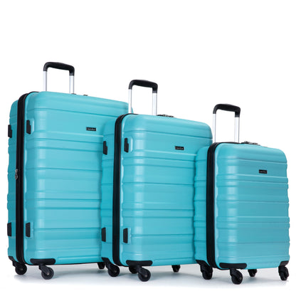 Expandable 3 Piece Luggage Sets Lightweight &amp; Durable Suitcase, Spinner Wheels, Tsa Lock