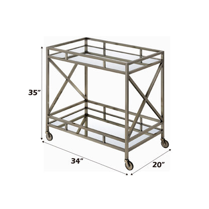 Kristensen - Serving Cart - Antique Gold