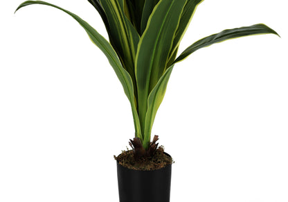 47&quot; Tall, Artificial Plant, Dracaena Tree, Indoor, Faux, Fake, Floor, Greenery, Potted, Real Touch, Decorative - Green / Black