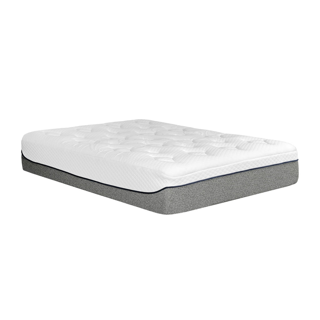 Ultra Plush 13&quot; Gel Memory Foam Mattress For King Size Bed With Double Layered Jacquard Cover - Gray / White
