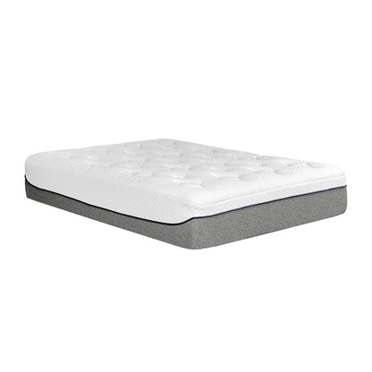 Ultra Plush 13&quot; Gel Memory Foam Mattress For King Size Bed With Double Layered Jacquard Cover - Gray / White