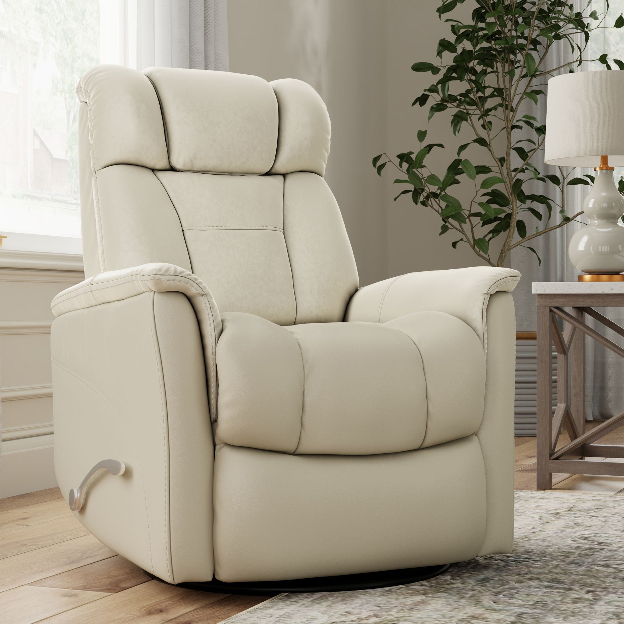 Bentley - Swivel Glider Recliner With Manual Adjustable Headrest &amp; Footrest