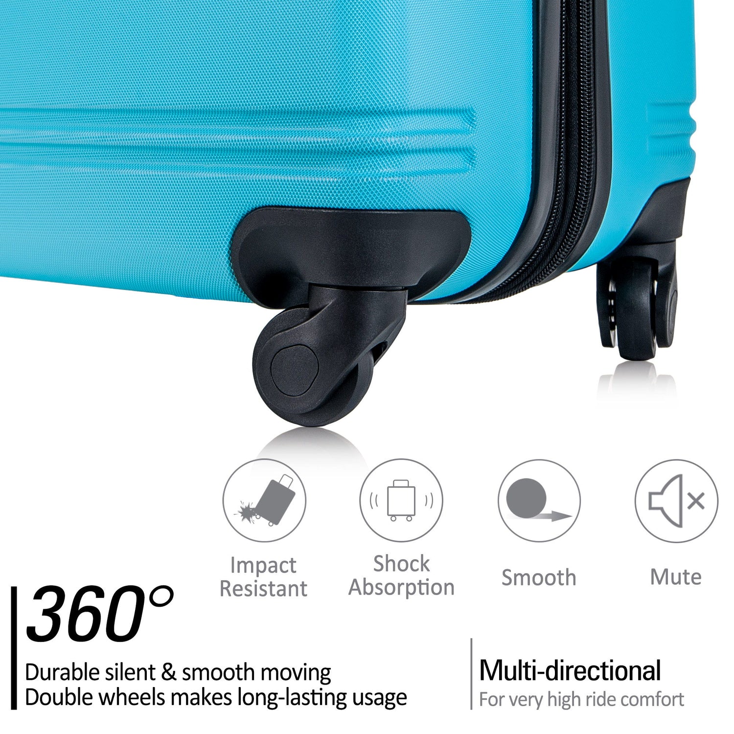 3 Piece Luggage Set Hardside Spinner Suitcase With Tsa Lock 20&quot; 24&quot; 28&quot; Available