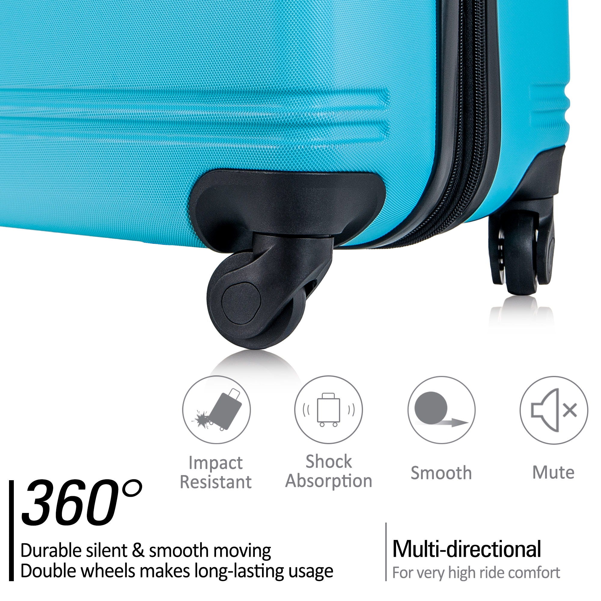 3 Piece Luggage Set Hardside Spinner Suitcase With Tsa Lock 20&quot; 24&quot; 28&quot; Available