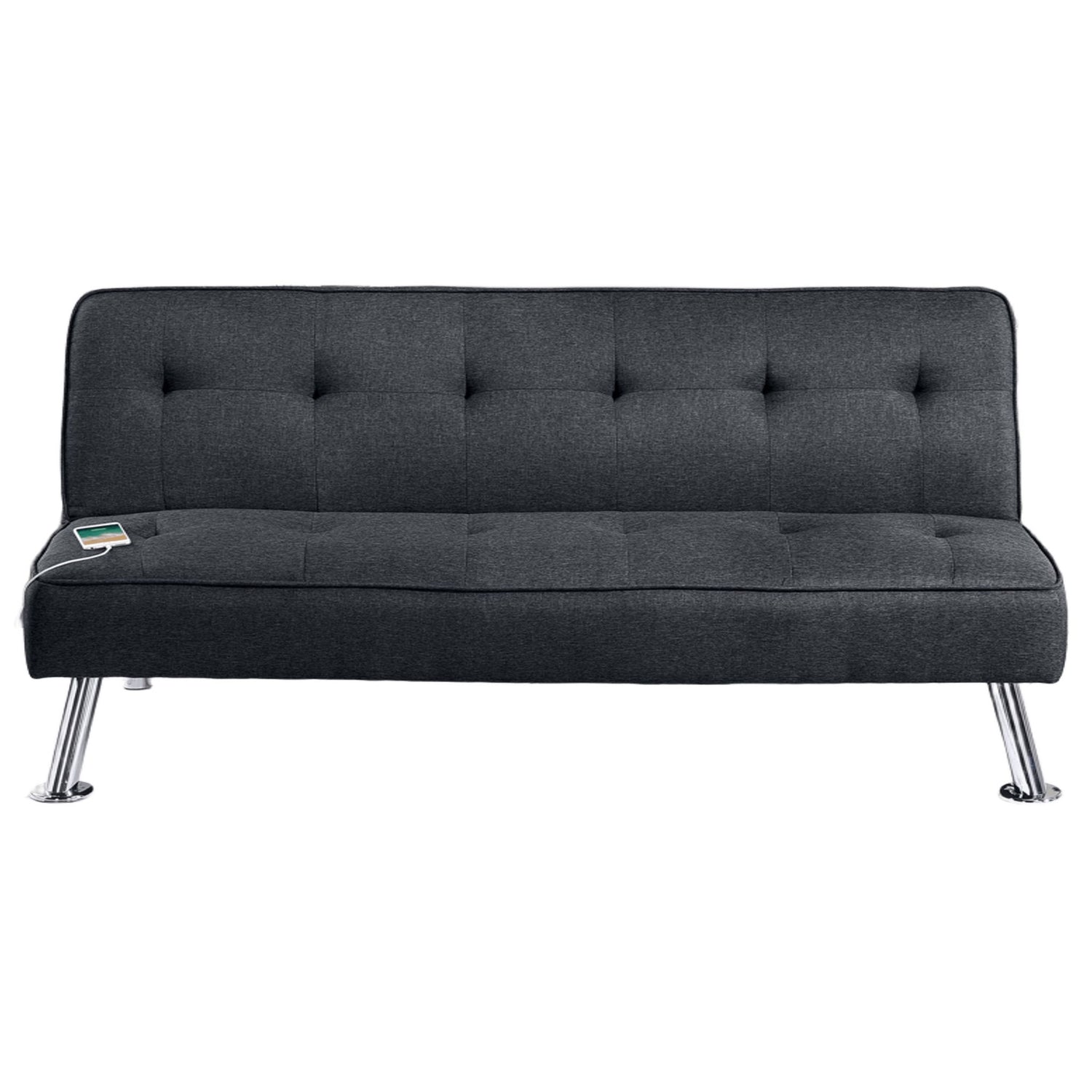 Tufted Sofa With USB Port For Living Room