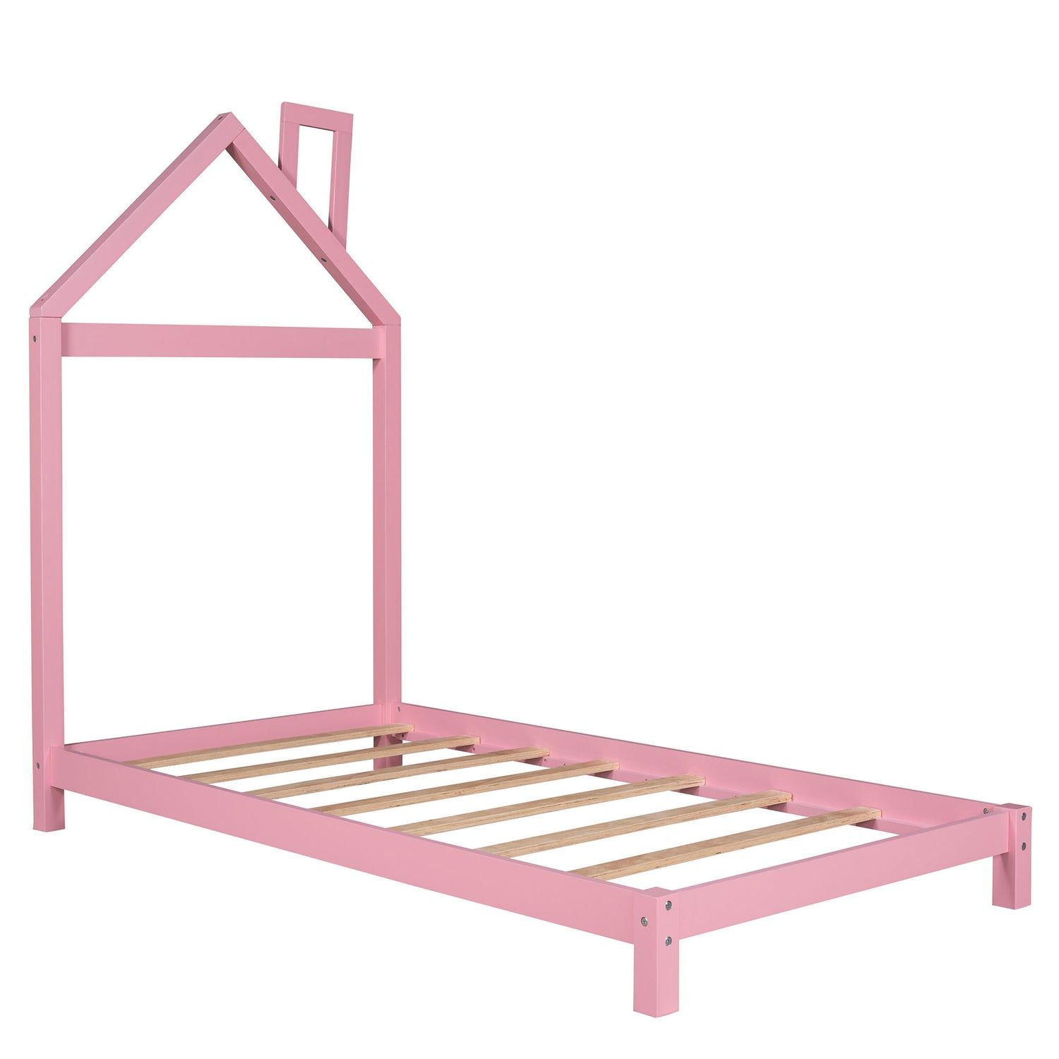Platform Bed With House Shaped Headboard