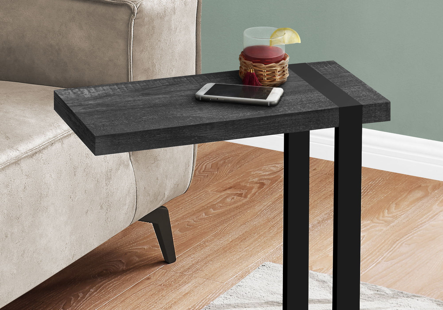 Accent Table, C - Shaped, Contemporary &amp; Modern Stylish Design