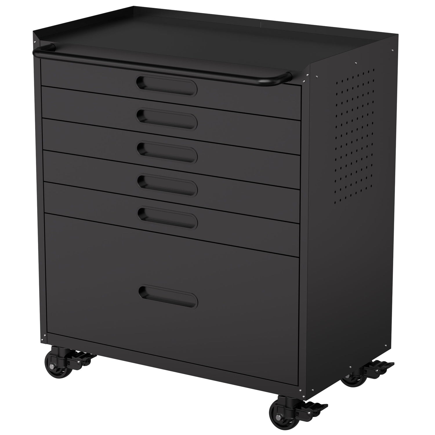 Rolling Tool Cabinet Heavy Duty Garage Storage With Lockable Doors &amp; Drawers