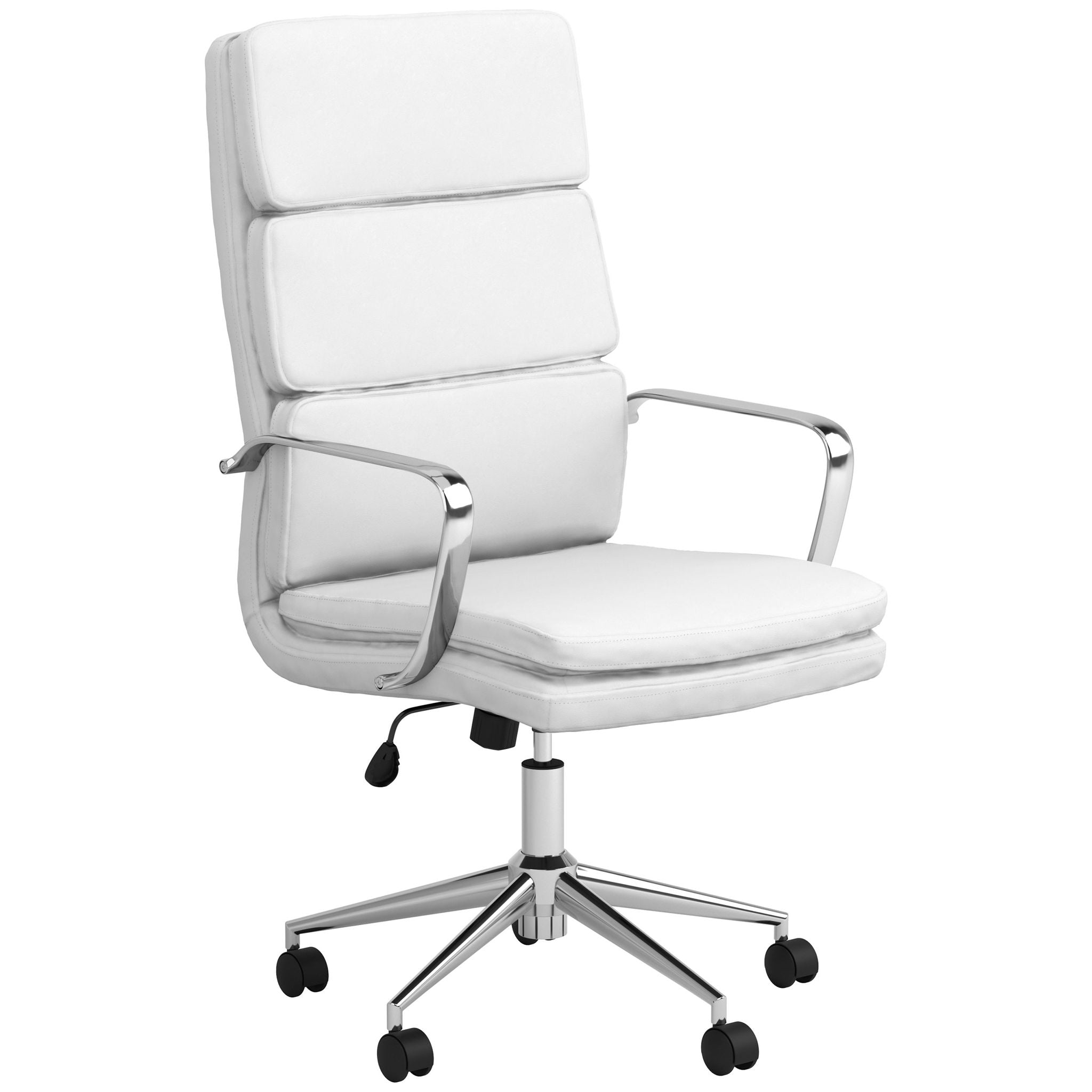 Molly - Upholstered Adjustable High Back Office Chair With Base - White