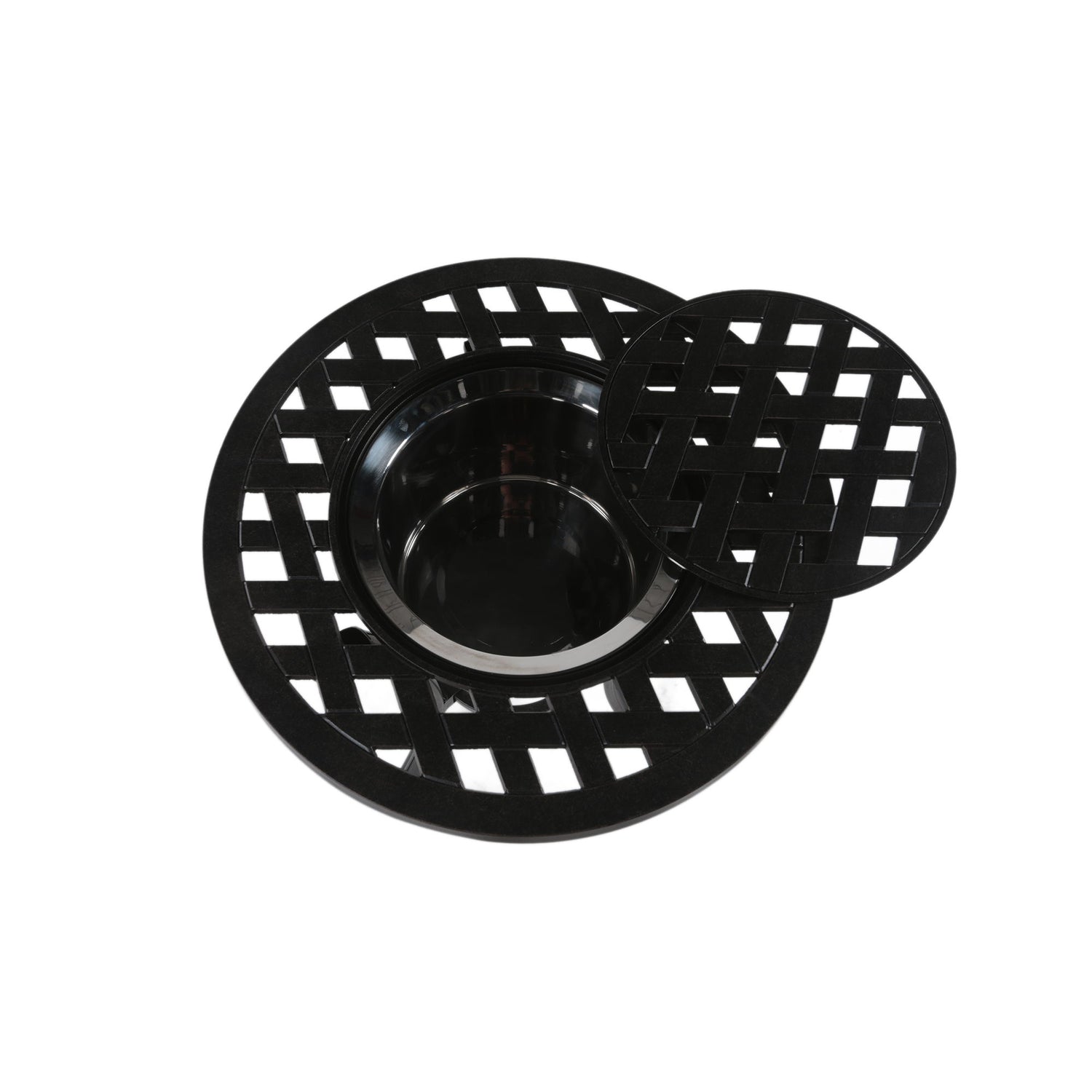 21&quot; Cast Aluminum Round Table With Ice Bucket