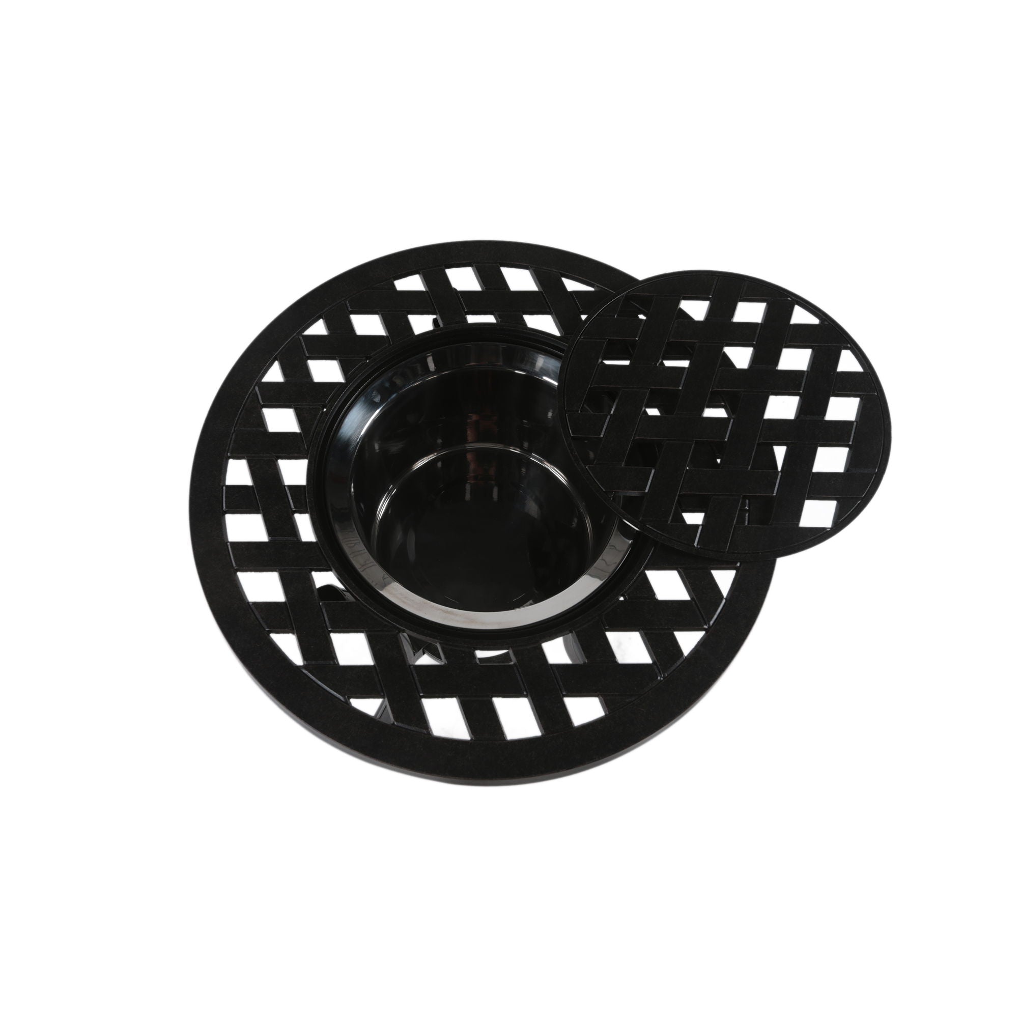 21&quot; Cast Aluminum Round Table With Ice Bucket