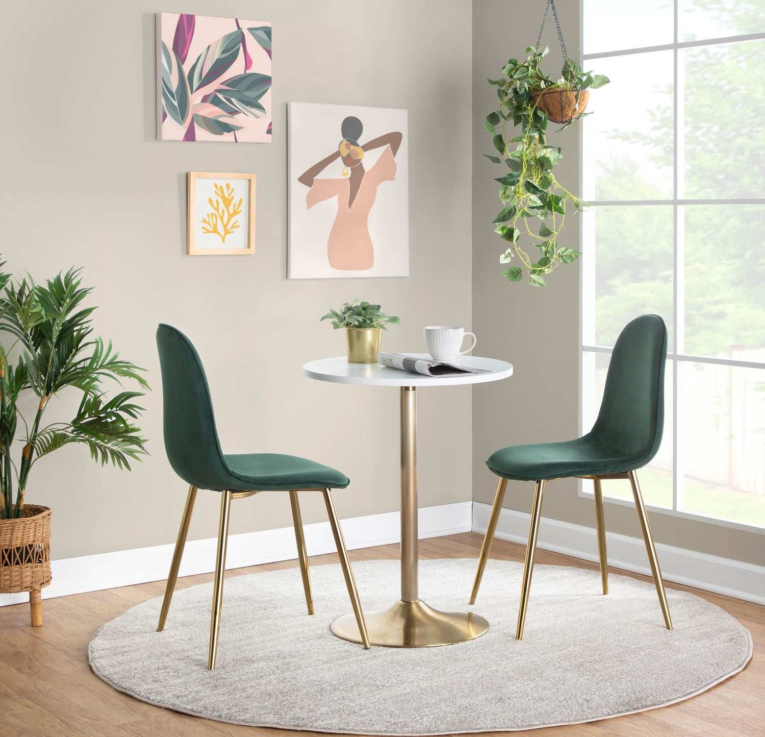 Pebble - Contemporary &amp; Glam Adjustable Dining / Bar Table