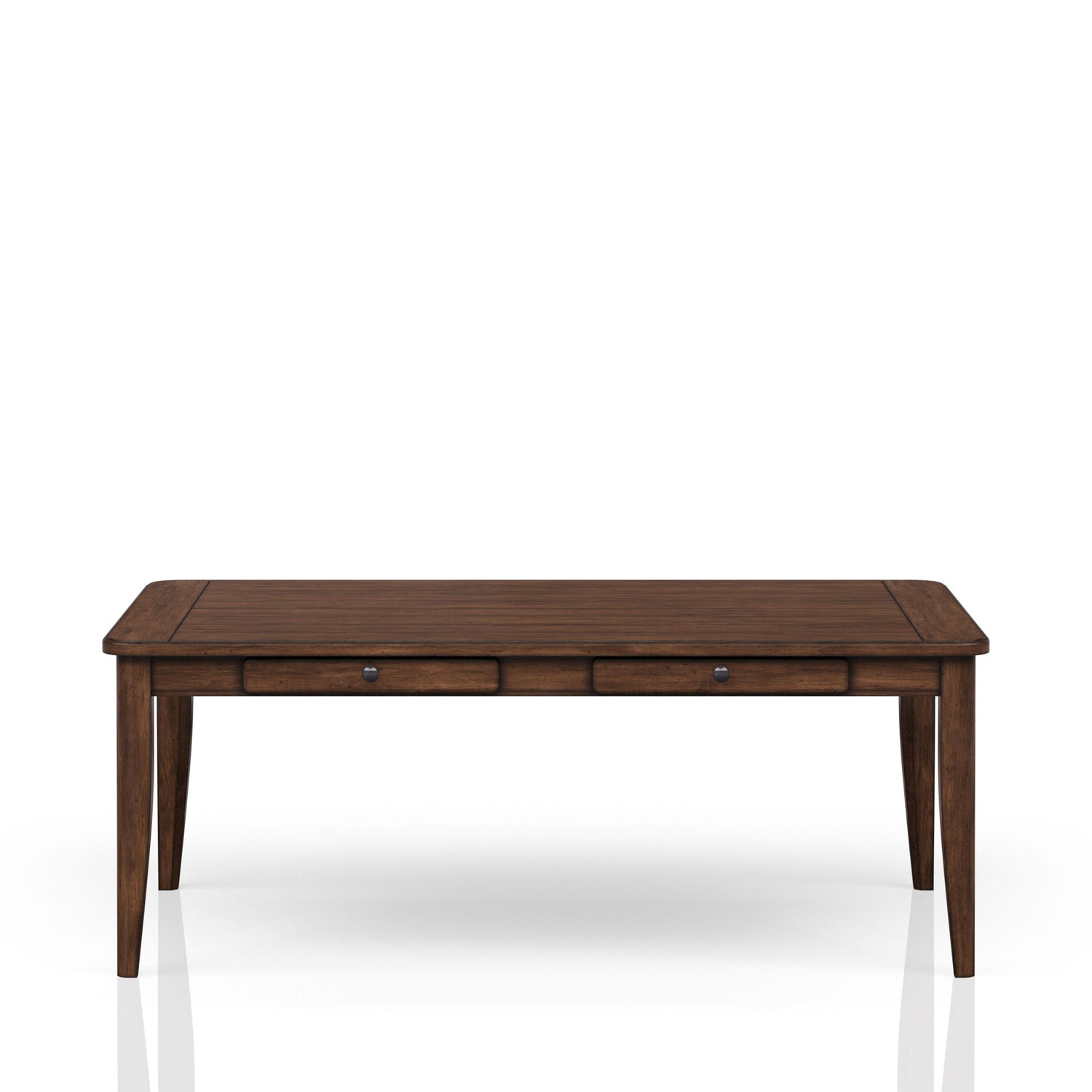 Casual Dining Table With Four Storage Drawers - Brown