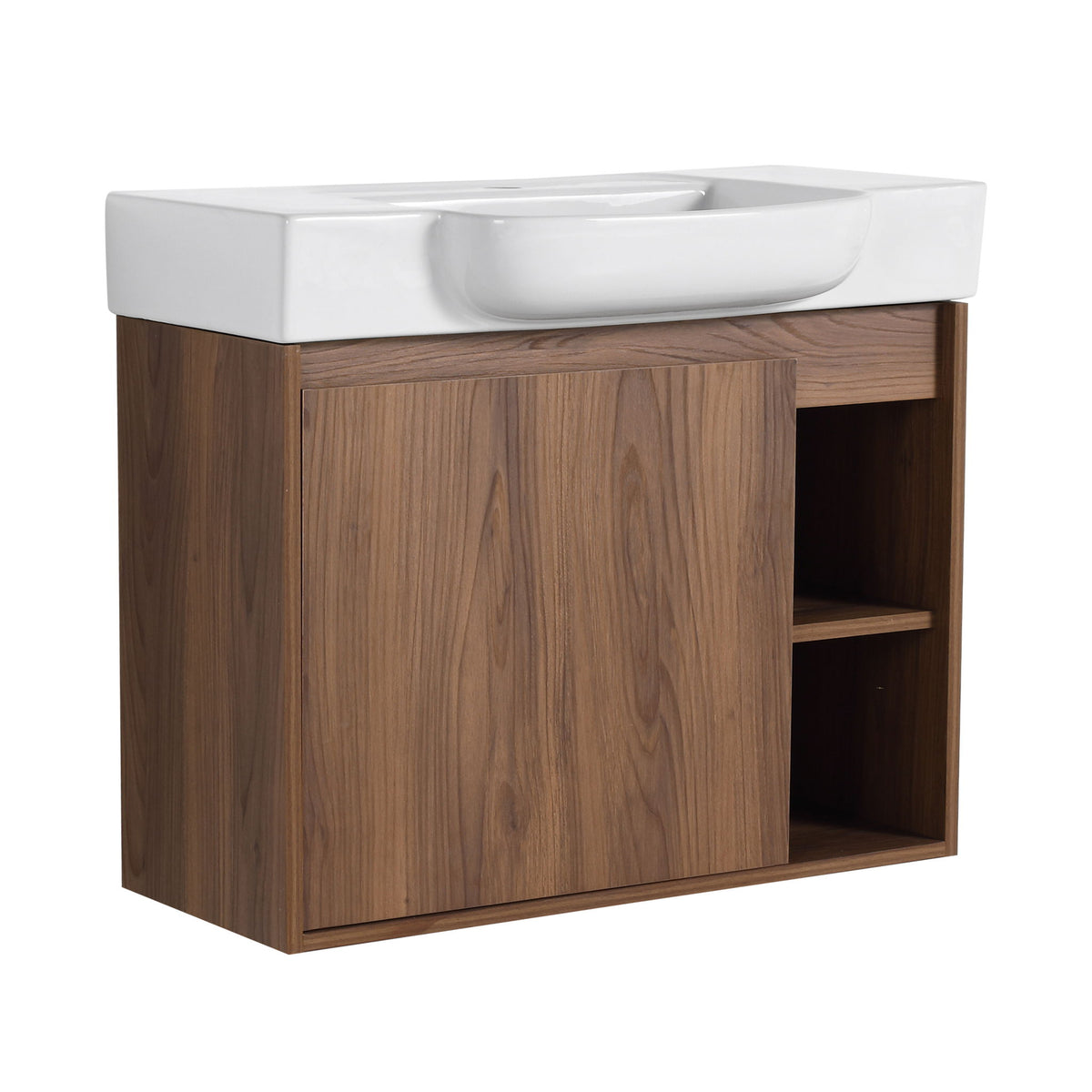 Wall Mounted Bathroom Vanity With Sink &amp; Soft Close Door